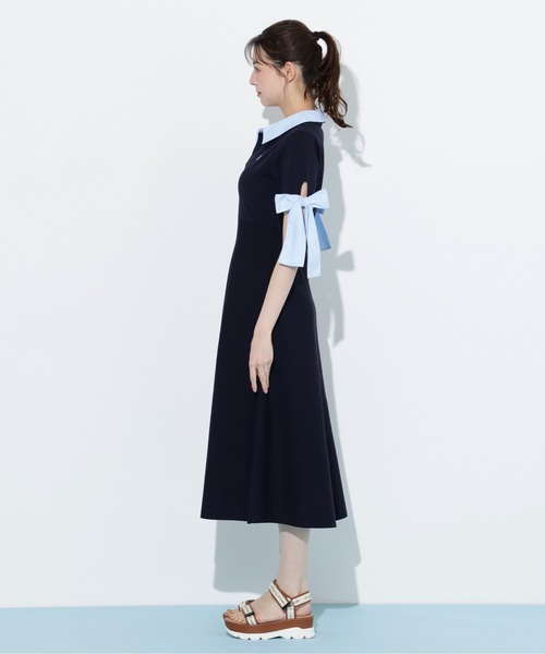 JILL by JILL STUART（ジルバイジルスチュアート）の「◇ダブルカラーニットワンピース（ワンピース・レディース・グレー系その他/グレー/ネイビー・FREE）」の12枚目の写真