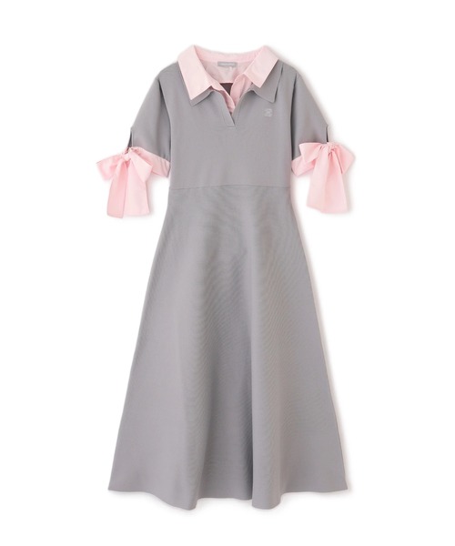 ◇ダブルカラーニットワンピース（ワンピース）｜JILL by JILL