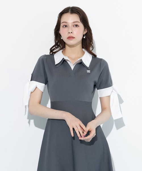 ダブルカラーニットワンピース ダブルカラーニットワンピース | JILL by JILL STUART（ジル