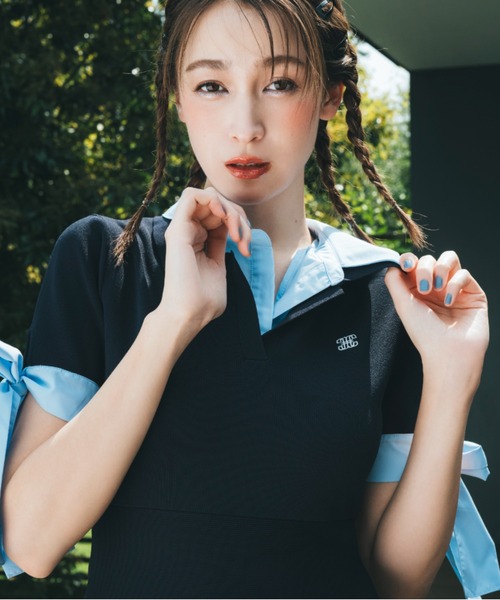 ◇ダブルカラーニットワンピース（ワンピース）｜JILL by JILL STUART