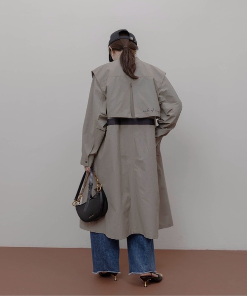 Eimee Law（エイミーロウ）の「ベストレイヤード ミリタリーコート（その他アウター・レディース・ラベンダー/カーキ系/キャメル・FREE）」の8枚目の写真