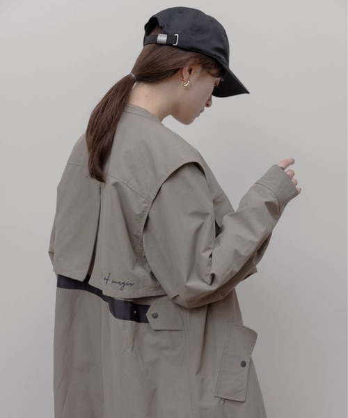 Eimee Law（エイミーロウ）の「ベストレイヤード ミリタリーコート（その他アウター・レディース・ラベンダー/カーキ系/キャメル・FREE）」の14枚目の写真