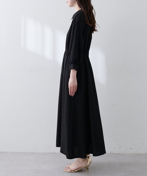 セール】【WEB限定】フロントZIP衿付きワンピース（ワンピース