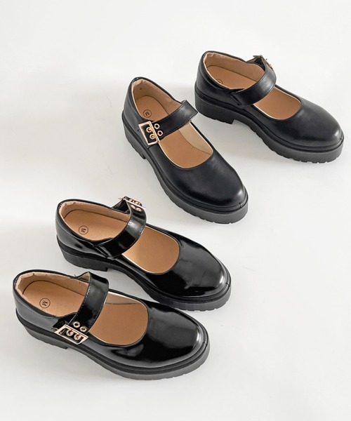 Shoes in Closet（シューズインクローゼット）の「軽量 厚底 プラットフォーム メリージェーン ストラップシューズ 2648（ドレスシューズ・レディース・ブラック/ブラック系その他・3L/LL/L/M/S/XS）」の21枚目の写真