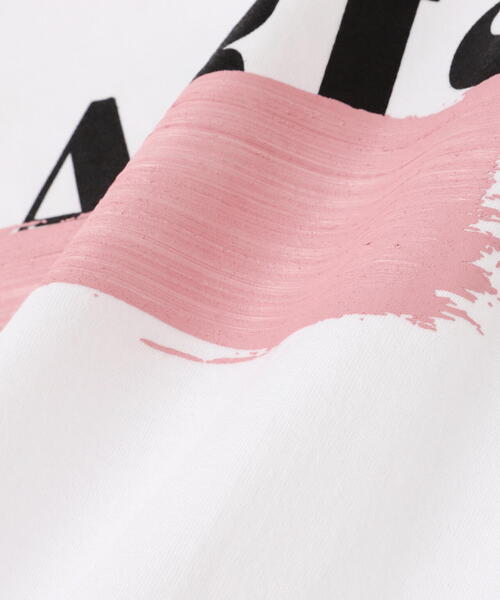 B'2nd（ビーセカンド）の「DROIT BELLO（ドロイトベロ）ピンクブラッシュPARIS Tシャツ（Tシャツ/カットソー・レディース・ホワイト/ブラック・M/S）」の22枚目の写真