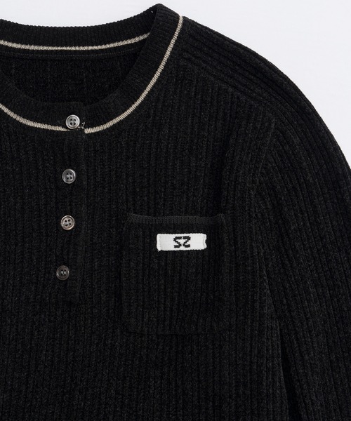 PRE-ORDER】Ruffled Hem Chenille Knit Tops/ラッフルヘムモールニット