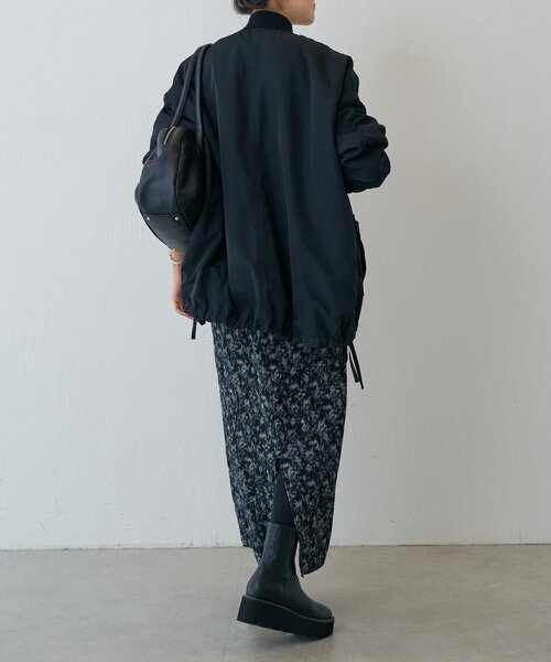 BEARDSLEY ビアズリー コンビフレアブルゾン ネイビー pick up】フレアMA-1ブルゾン - BEARDSLEY(ビアズリー)本部の