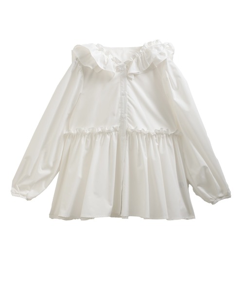 Fit more(フィットモア)の「フリルフード切り替えブラウス(シャツ/ブラウス・レディース・ベージュ/ホワイト/ブラック・FREE)」の19枚目の写真