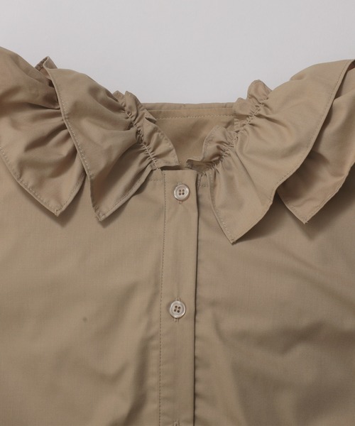 Fit more(フィットモア)の「フリルフード切り替えブラウス(シャツ/ブラウス・レディース・ベージュ/ホワイト/ブラック・FREE)」の14枚目の写真