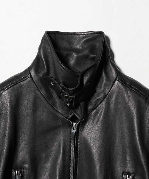 ASTRAET（アストラット）の「＜ASTRAET＞スソゴム ラムレザー ジップブルゾン UNISEX（ライダースジャケット・レディース・ブラック・FREE）」の12枚目の写真