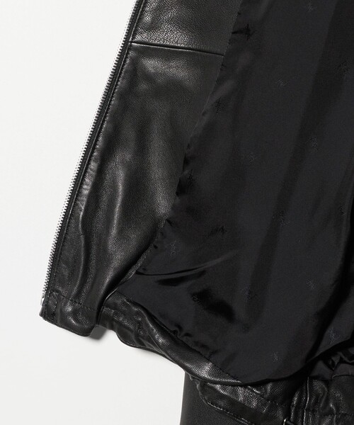 ASTRAET（アストラット）の「＜ASTRAET＞スソゴム ラムレザー ジップブルゾン UNISEX（ライダースジャケット・レディース・ブラック・FREE）」の17枚目の写真