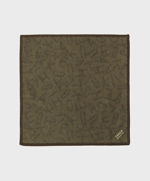 TAKEO KIKUCHI（タケオキクチ）の「ランダム柄プリントフォンカチ（ハンカチ/ハンドタオル・メンズ・ネイビー/ブラウン系その他/モスグリーン・00）」の2枚目の写真