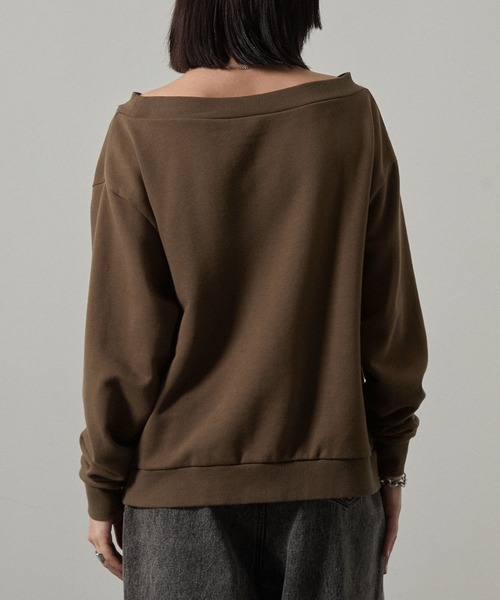 Alfred Alex（アルフレッドアレックス）の「【Alfred Alex】2WAYナンバリングワンショルダールーズスウェット（スウェット・レディース・グレー/スミクロ/ブラウン・FREE）」の5枚目の写真