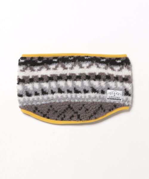 Ocean&Ground(オーシャン&グラウンド)の「ジャガードボアリバーシブルネックウォーマー(ネックウォーマー/スヌード・キッズ・ブラウン/ネイビー/ベージュ/ブラック・FREE)」の5枚目の写真