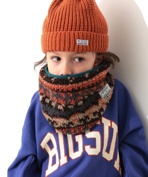 Ocean&Ground(オーシャン&グラウンド)の「ジャガードボアリバーシブルネックウォーマー(ネックウォーマー/スヌード・キッズ・ブラウン/ネイビー/ベージュ/ブラック・FREE)」の15枚目の写真