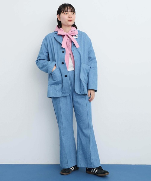 I am I in fact...(アイアムアイインファクト)の「●DENIM variety pocket ジャケット(テーラードジャケット・レディース・サックスブルー・FREE)」の10枚目の写真