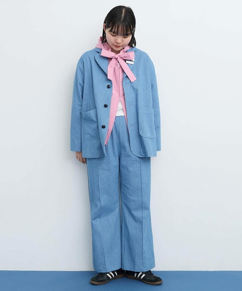 I am I in fact...(アイアムアイインファクト)の「●DENIM variety pocket ジャケット(テーラードジャケット・レディース・サックスブルー・FREE)」の17枚目の写真