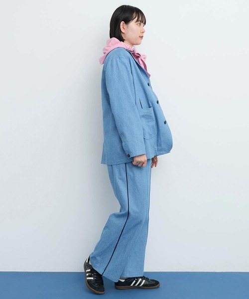 I am I in fact...(アイアムアイインファクト)の「●DENIM variety pocket ジャケット(テーラードジャケット・レディース・サックスブルー・FREE)」の15枚目の写真