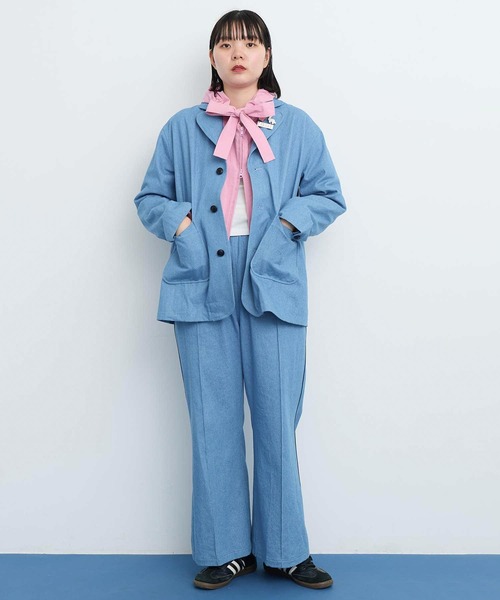 I am I in fact...(アイアムアイインファクト)の「●DENIM variety pocket ジャケット(テーラードジャケット・レディース・サックスブルー・FREE)」の13枚目の写真