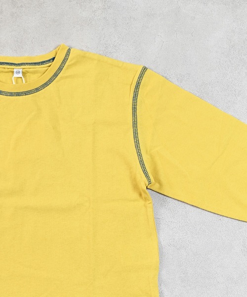 Life Support Products（ライフサポートプロダクツ）の「ソデリブムジロンティー（Tシャツ/カットソー・キッズ・ブラック/イエロー/ライトグリーン/ホワイト系その他/テラコッタ/杢グレー/オフホワイト/グレー系その他・100/95/90/80/110/150/140/130/120）」の10枚目の写真