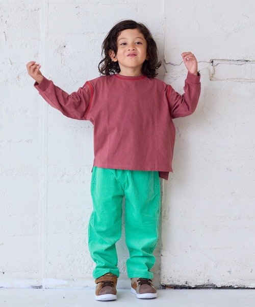 Life Support Products（ライフサポートプロダクツ）の「ソデリブムジロンティー（Tシャツ/カットソー・キッズ・ブラック/イエロー/ライトグリーン/ホワイト系その他/テラコッタ/杢グレー/オフホワイト/グレー系その他・100/95/90/80/110/150/140/130/120）」の20枚目の写真