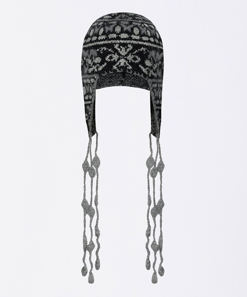 SCULPTOR（スカルプター）の「Sequin Nordic Earflap Beanie（ニットキャップ/ビーニー・レディース・パープル/ベージュ/ブラック・FREE）」の4枚目の写真