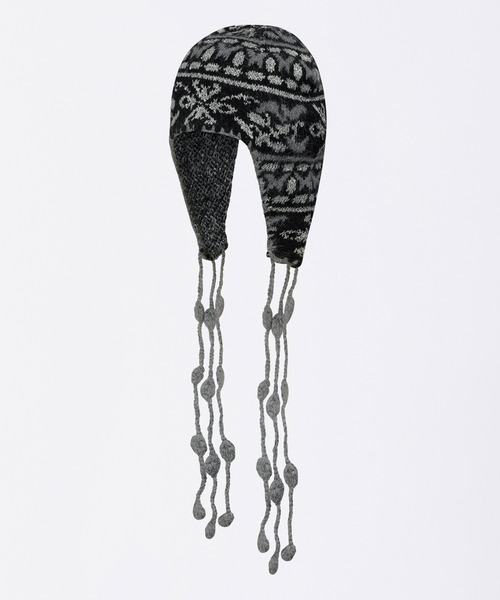 SCULPTOR（スカルプター）の「Sequin Nordic Earflap Beanie（ニットキャップ/ビーニー・レディース・パープル/ベージュ/ブラック・FREE）」の5枚目の写真