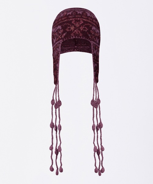 SCULPTOR（スカルプター）の「Sequin Nordic Earflap Beanie（ニットキャップ/ビーニー・レディース・パープル/ベージュ/ブラック・FREE）」の7枚目の写真