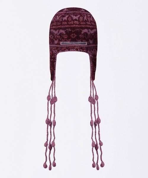 SCULPTOR（スカルプター）の「Sequin Nordic Earflap Beanie（ニットキャップ/ビーニー・レディース・パープル/ベージュ/ブラック・FREE）」の9枚目の写真