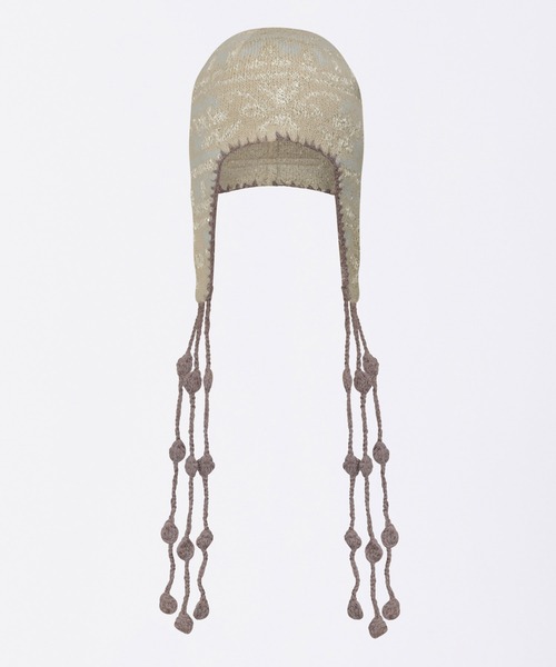 SCULPTOR（スカルプター）の「Sequin Nordic Earflap Beanie（ニットキャップ/ビーニー・レディース・パープル/ベージュ/ブラック・FREE）」の10枚目の写真