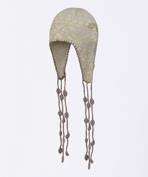 SCULPTOR（スカルプター）の「Sequin Nordic Earflap Beanie（ニットキャップ/ビーニー・レディース・パープル/ベージュ/ブラック・FREE）」の11枚目の写真