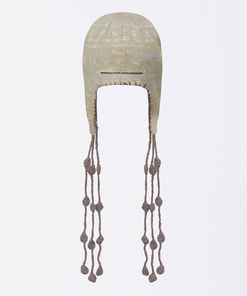 SCULPTOR（スカルプター）の「Sequin Nordic Earflap Beanie（ニットキャップ/ビーニー・レディース・パープル/ベージュ/ブラック・FREE）」の12枚目の写真
