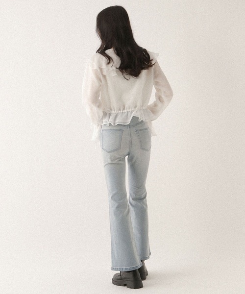 Heather（ヘザー）の「アソートラッフルフリルブラウス　592559（シャツ/ブラウス・レディース・オフホワイト/ブラック系その他/ホワイト系その他・FREE）」の6枚目の写真