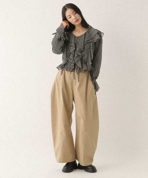 Heather（ヘザー）の「アソートラッフルフリルブラウス　592559（シャツ/ブラウス・レディース・オフホワイト/ブラック系その他/ホワイト系その他・FREE）」の18枚目の写真