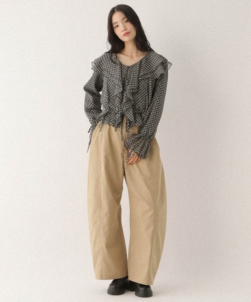 Heather（ヘザー）の「アソートラッフルフリルブラウス　592559（シャツ/ブラウス・レディース・オフホワイト/ブラック系その他/ホワイト系その他・FREE）」の19枚目の写真