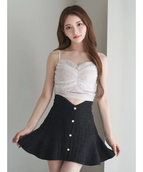 EATME（イートミー）の「レースキャミブラウスセット（シャツ/ブラウス・レディース・オレンジ/オフホワイト/ブラック・FREE）」の7枚目の写真