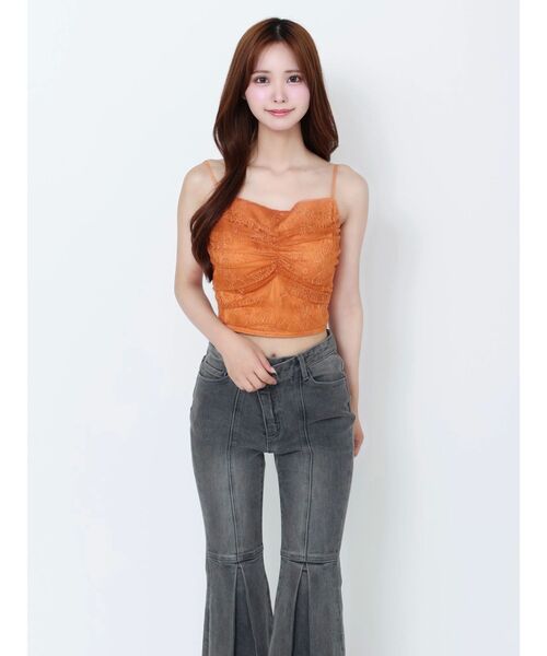 EATME(イートミー)の「レースキャミブラウスセット(シャツ/ブラウス・レディース・オレンジ/オフホワイト/ブラック・FREE)」の13枚目の写真