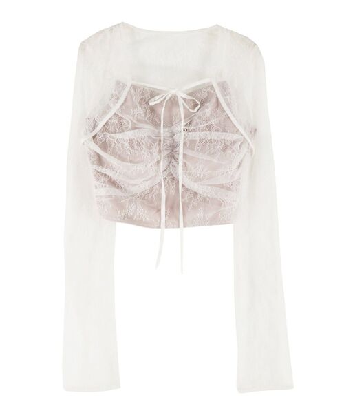 EATME（イートミー）の「レースキャミブラウスセット（シャツ/ブラウス・レディース・オレンジ/オフホワイト/ブラック・FREE）」の20枚目の写真