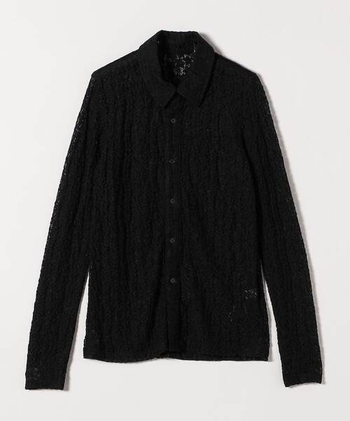 quaranciel(カランシエル)の「quaranciel:〈手洗い可能〉フラワー レース ストレッチ レギュラーカラー シャツ カットソー(シャツ/ブラウス・レディース・ブラック/オフホワイト・ONE SIZE)」の10枚目の写真