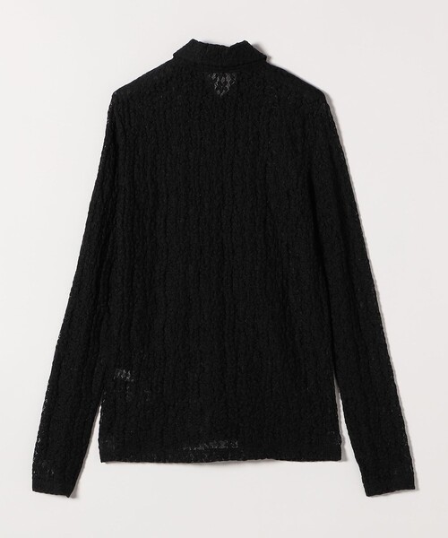 quaranciel(カランシエル)の「quaranciel:〈手洗い可能〉フラワー レース ストレッチ レギュラーカラー シャツ カットソー(シャツ/ブラウス・レディース・ブラック/オフホワイト・ONE SIZE)」の9枚目の写真