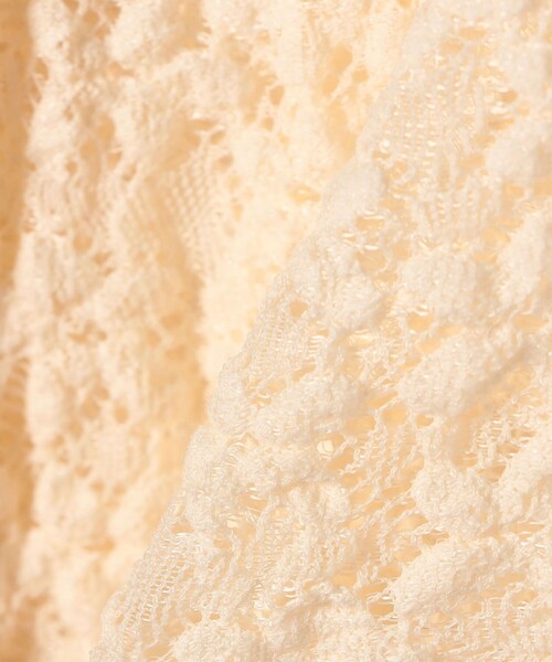 quaranciel(カランシエル)の「quaranciel:〈手洗い可能〉フラワー レース ストレッチ レギュラーカラー シャツ カットソー(シャツ/ブラウス・レディース・ブラック/オフホワイト・ONE SIZE)」の4枚目の写真