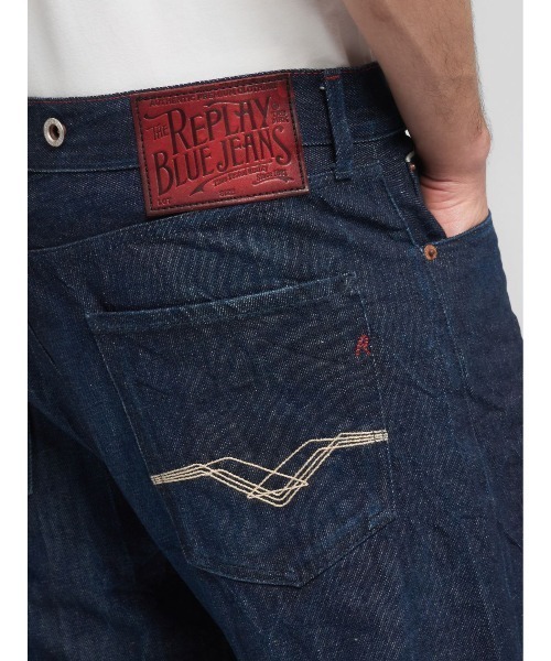 REPLAY(リプレイ)の「リラックステーパードLUIYS セルビッジインディゴデニム(デニムパンツ・メンズ・ダークブルー・W36xL32/W34xL32/W33xL32/W32xL32/W31xL32/W30xL32/W29xL32/W28xL32)」の7枚目の写真