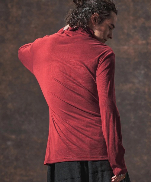 Jih Nunc（ジーヌンク）の「mlt5360-ミドル丈タートルネックカットソー(JIH-R1133)（Tシャツ/カットソー・メンズ・ブラック/パープル/レッド・L/M/S）」の6枚目の写真