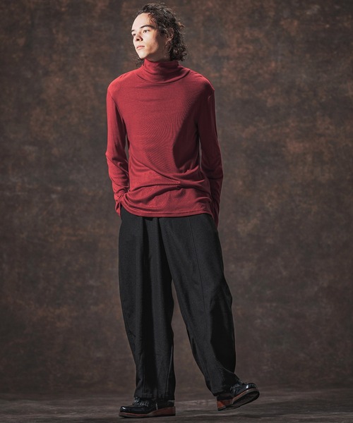 Jih Nunc（ジーヌンク）の「mlt5360-ミドル丈タートルネックカットソー(JIH-R1133)（Tシャツ/カットソー・メンズ・ブラック/パープル/レッド・L/M/S）」の7枚目の写真