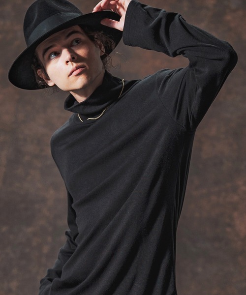 Jih Nunc（ジーヌンク）の「mlt5360-ミドル丈タートルネックカットソー(JIH-R1133)（Tシャツ/カットソー・メンズ・ブラック/パープル/レッド・L/M/S）」の11枚目の写真