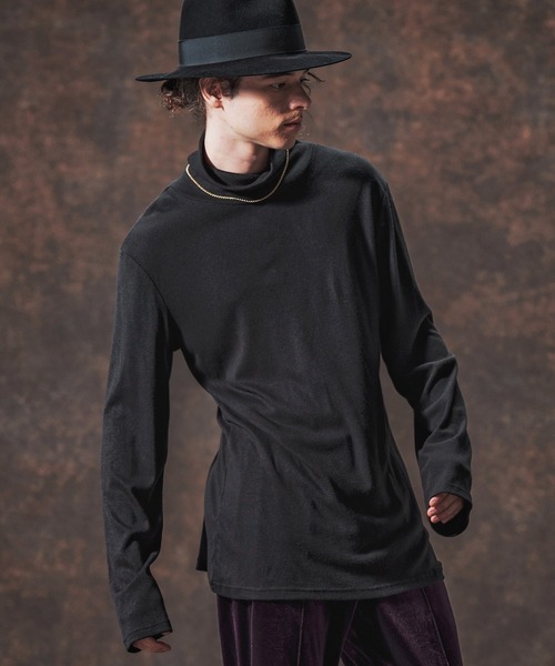 Jih Nunc（ジーヌンク）の「mlt5360-ミドル丈タートルネックカットソー(JIH-R1133)（Tシャツ/カットソー・メンズ・ブラック/パープル/レッド・L/M/S）」の12枚目の写真