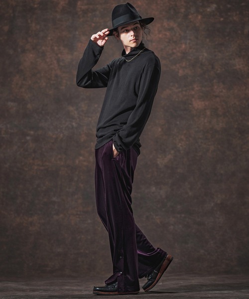 Jih Nunc（ジーヌンク）の「mlt5360-ミドル丈タートルネックカットソー(JIH-R1133)（Tシャツ/カットソー・メンズ・ブラック/パープル/レッド・L/M/S）」の15枚目の写真