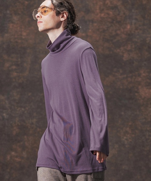 Jih Nunc（ジーヌンク）の「mlt5360-ミドル丈タートルネックカットソー(JIH-R1133)（Tシャツ/カットソー・メンズ・ブラック/パープル/レッド・L/M/S）」の17枚目の写真