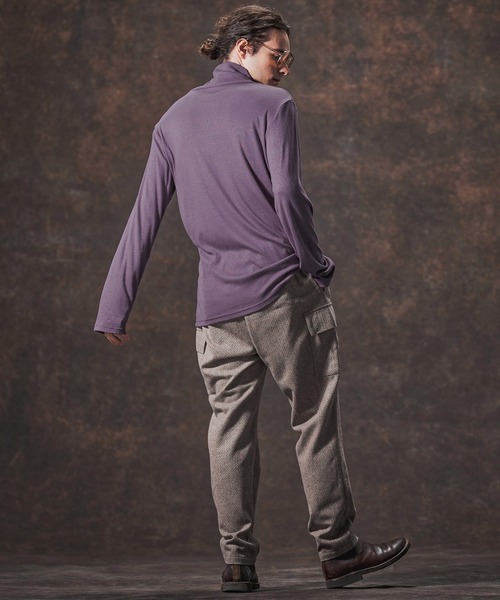 Jih Nunc（ジーヌンク）の「mlt5360-ミドル丈タートルネックカットソー(JIH-R1133)（Tシャツ/カットソー・メンズ・ブラック/パープル/レッド・L/M/S）」の21枚目の写真