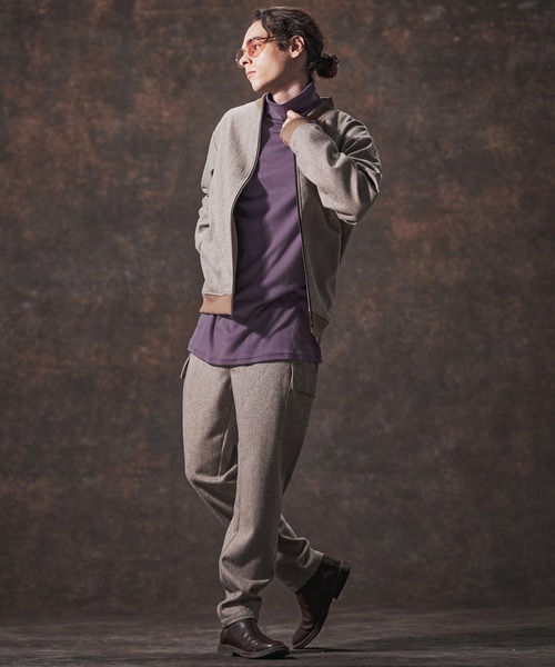 Jih Nunc（ジーヌンク）の「mlt5360-ミドル丈タートルネックカットソー(JIH-R1133)（Tシャツ/カットソー・メンズ・ブラック/パープル/レッド・L/M/S）」の22枚目の写真